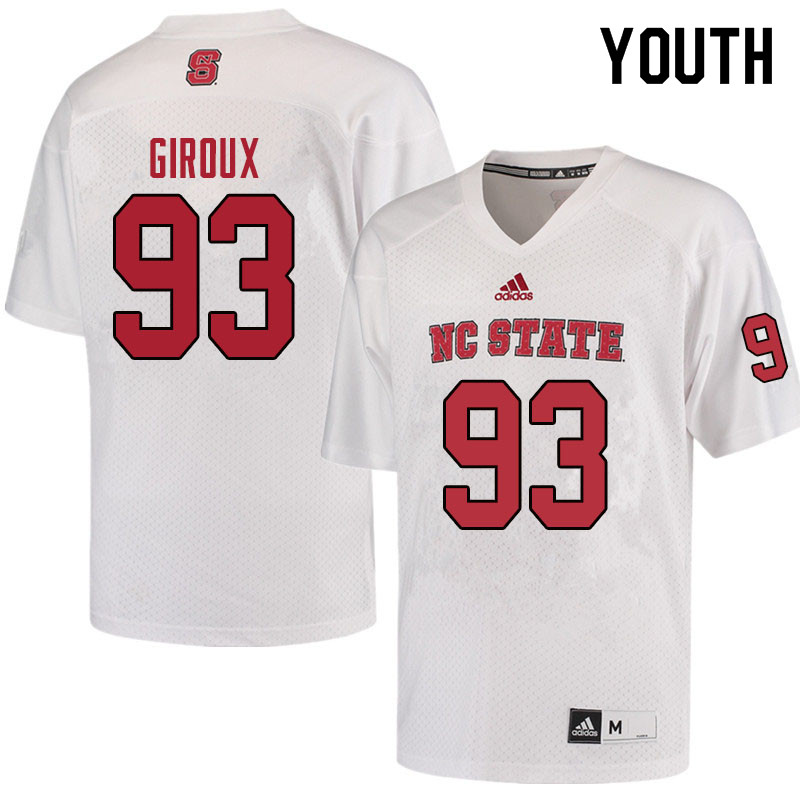 Youth #93 Noah Giroux NC State Wolfpack College Football Jerseys Sale-Red